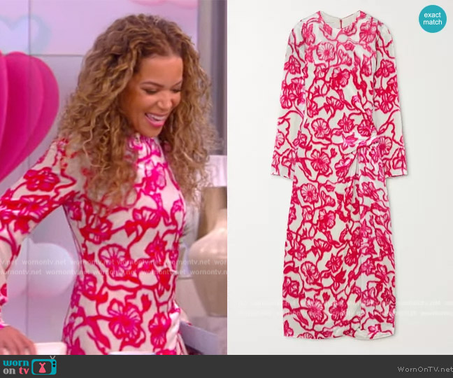 WornOnTV: Sunny’s pink floral midi dress on The View | Sunny Hostin ...