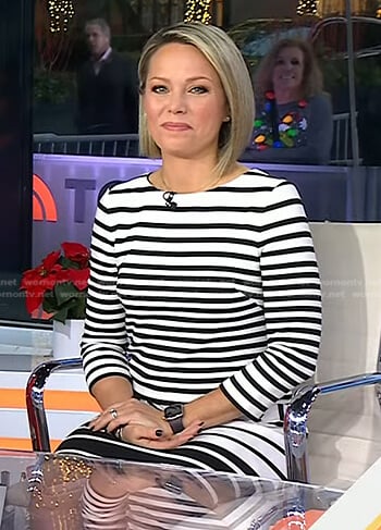 Dylan's white and black striped dress on Today