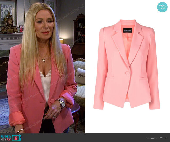 Emporio Armani Single-Breasted Blazer worn by Jennifer Horton (Cady McClain) on Days of our Lives