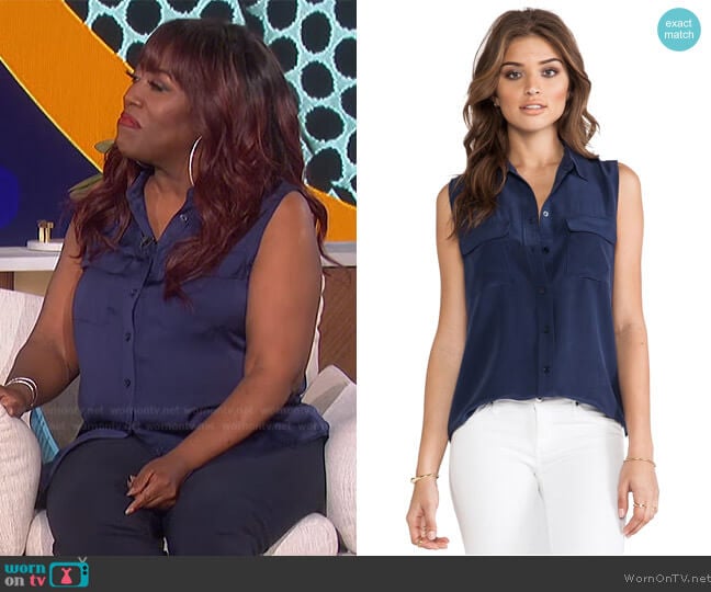 Equipment Sleeveless Slim Signature worn by Sheryl Underwood on The Talk