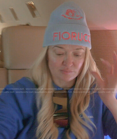 Erika’s blue Fiorucci beanie on The Real Housewives of Beverly Hills