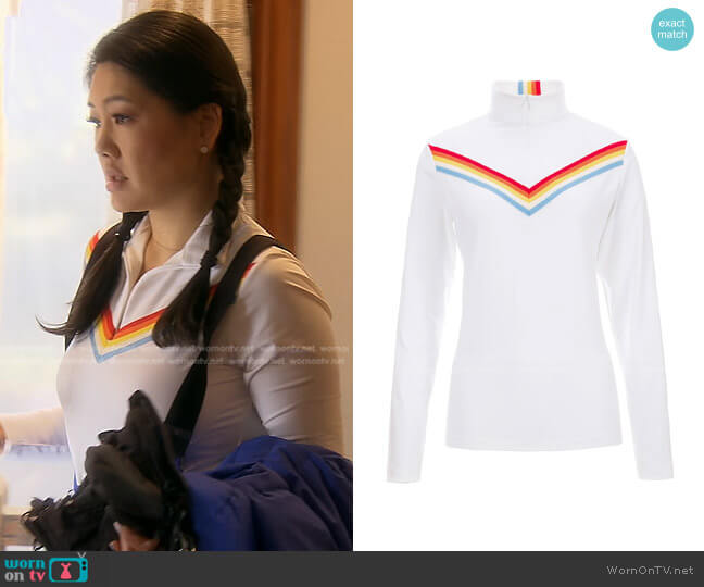 Fera Spectrum 1/2 Zip Top worn by Crystal Kung Minkoff on The Real Housewives of Beverly Hills