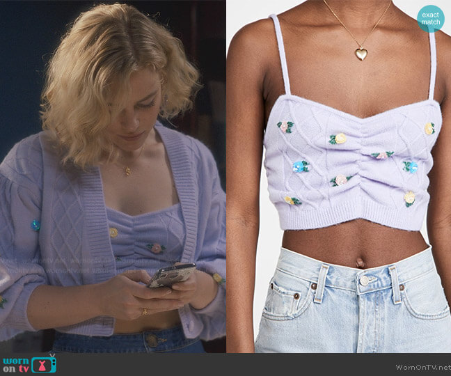 For Love and Lemons Sutton Cami Sweater worn by Stella (Hannah van der Westhuysen) on Fate The Winx Saga