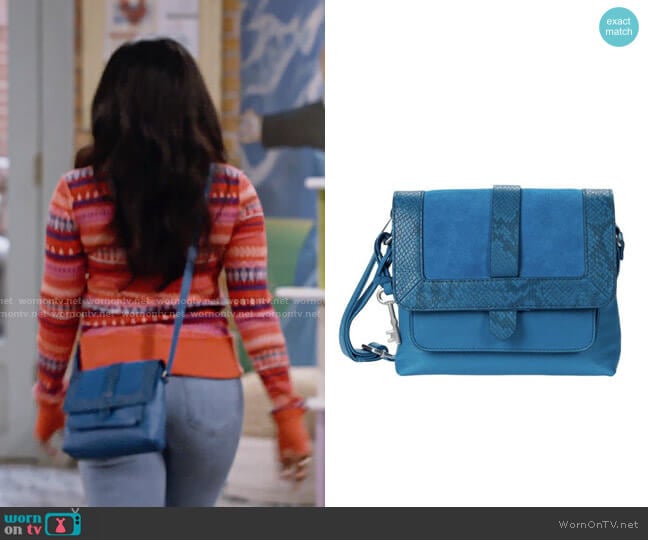 Fossil Kinley Bag in Lagoon worn by Randi (Kyla Pratt) on Call Me Kat