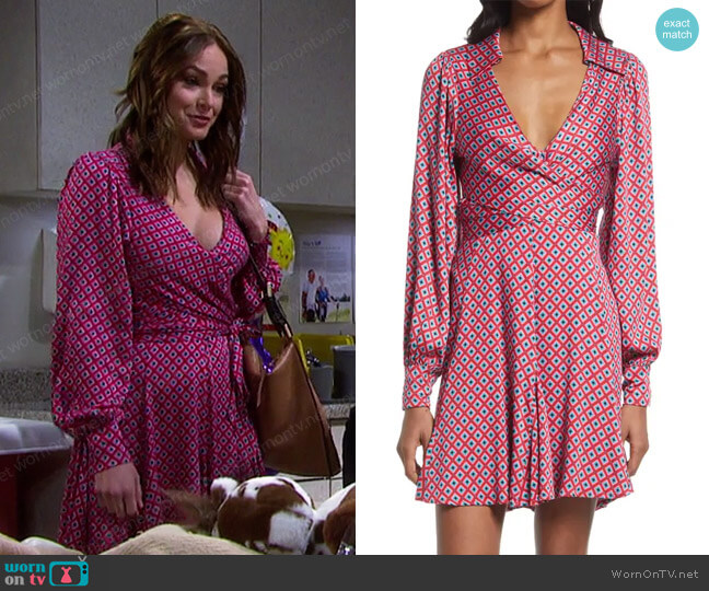 Free People It Takes Two Long Sleeve Minidress worn by Stephanie Johnson (Abigail Klein) on Days of our Lives