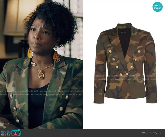 Generation Love Kennedy Camouflage Blazer worn by Nova Bordelon (Rutina Wesley) on Queen Sugar