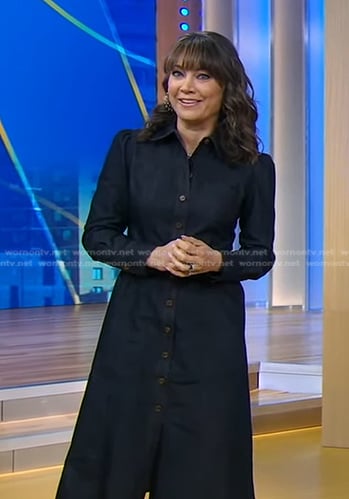 Ginger’s indigo denim shirtdress on Good Morning America