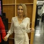 Ginger’s sequin wrap dress on Good Morning America