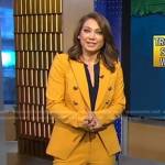 Ginger’s yellow double breasted blazer on Good Morning America