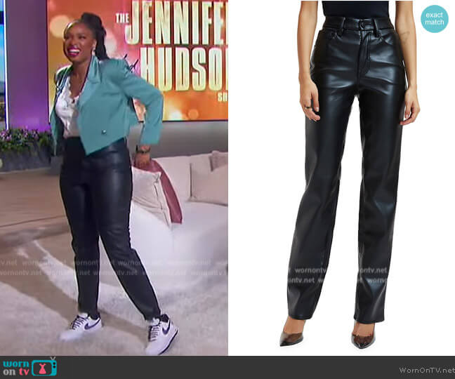 Good American Better than Leather Icon Pants worn by Jennifer Hudson on The Jennifer Hudson Show
