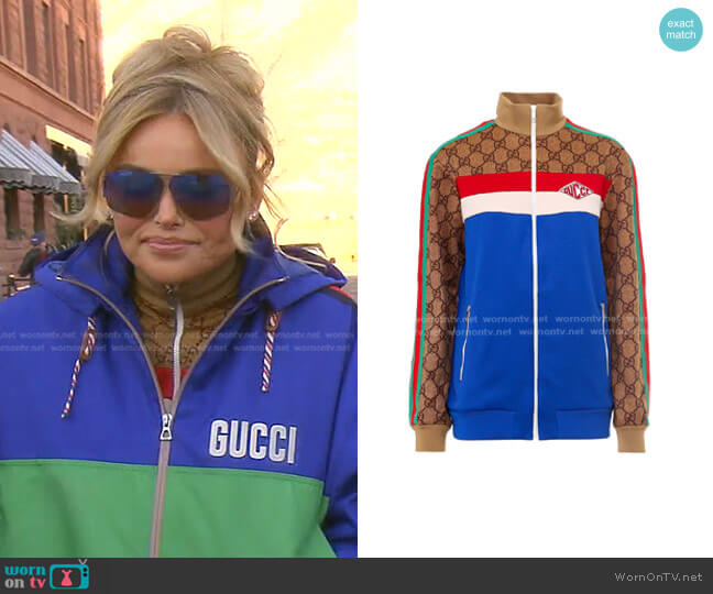 Gucci GG Technical Jersey Jacket worn by Diana Jenkins on The Real Housewives of Beverly Hills