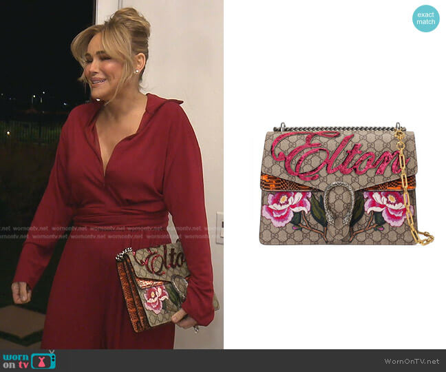 Gucci Dionysus Medium Elton Shoulder Bag worn by Diana Jenkins on The Real Housewives of Beverly Hills
