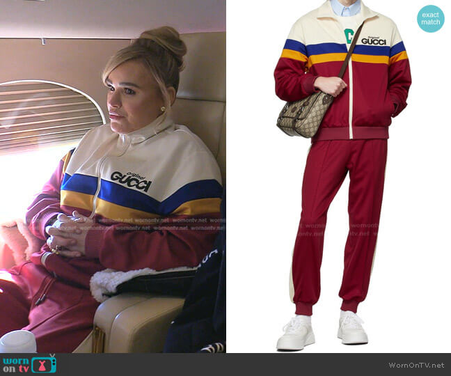 Gucci Multicolor Original Gucci Jersey Jacket and Sweatpants worn by Diana Jenkins on The Real Housewives of Beverly Hills