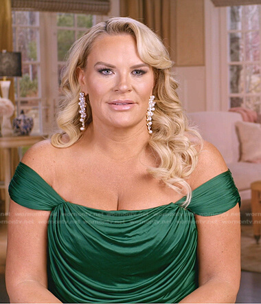 Heather’s green ruched top on The Real Housewives of Salt Lake City