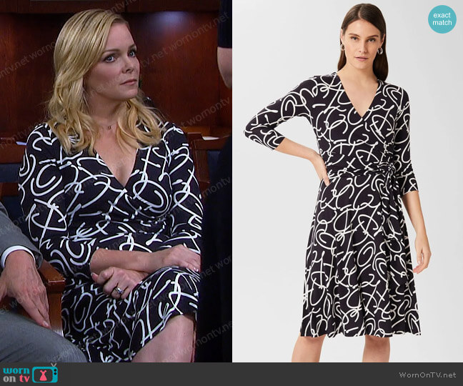 Hobbs Dina Wrap Dress worn by Belle Brady (Martha Madison) on Days of our Lives