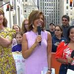 Hoda’s pink ribbed sleeveless dress on Today