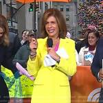 Hoda’s yellow belted coat on Today