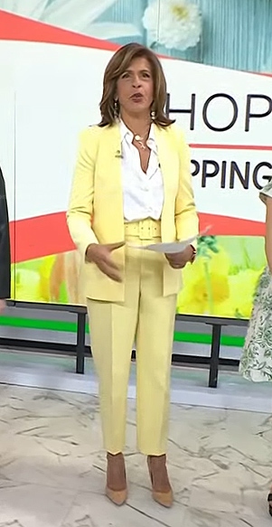 Hoda's yellow blazer and belted pants on Today