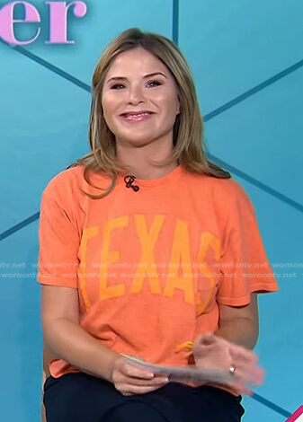 Jenna’s orange Texas tee on Today