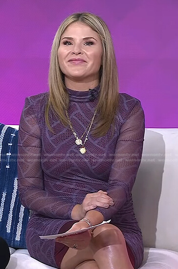 Jenna’s purple print mesh dress on Today