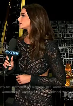 Jennifer's black lace cutout dress on Extra