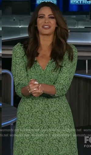 Jennifer's green floral print dress on Extra