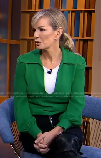 Jennifer’s green blouse on Good Morning America