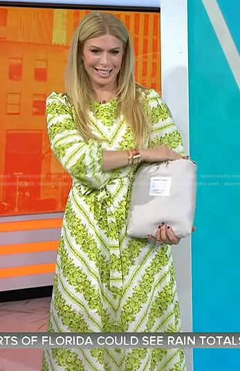 Jill’s yellow floral chevron dress on Today