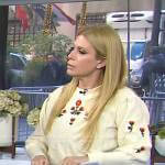 Jill’s ivory floral embroidered sweater on Today