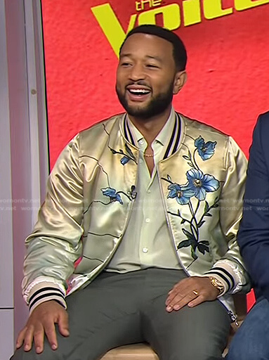 John Legend’s floral bomber jacket on Today