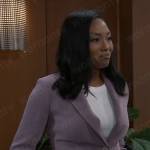 Jordan’s lavender blazer on General Hospital