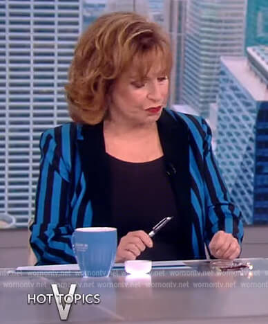 Joy’s blue stripe blazer on The View