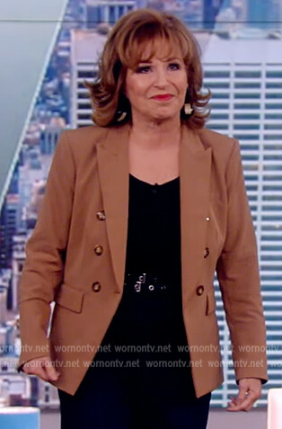 Joy’s brown double breasted blazer on The View