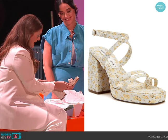 Katy Perry The Meadow Platform Sandal worn by Drew Barrymore on The Drew Barrymore Show
