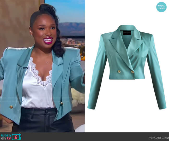 Kimberly Goldson Eboni Melon Cropped Jacket worn by Jennifer Hudson on The Jennifer Hudson Show