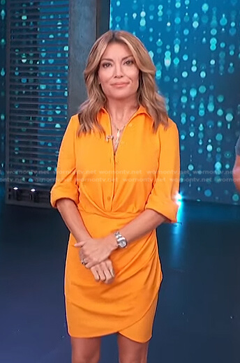 Kit’s orange shirtdress on Access Hollywood