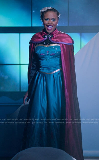 Kourtney’s Elsa costume on High School Musical The Musical The Series