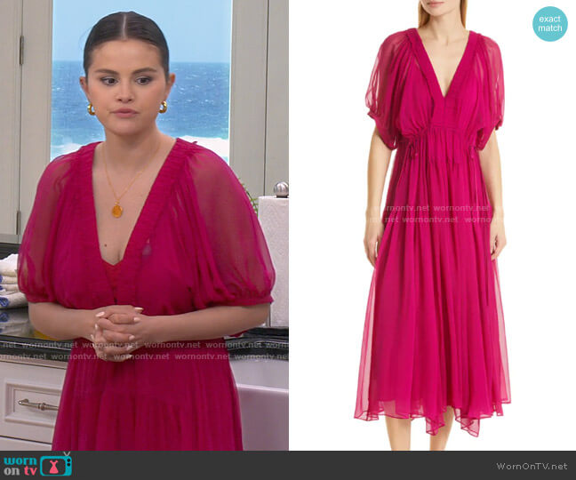 Selena Gomez’s sheer pink dress on Selena + Chef