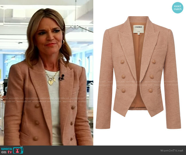 L'agence Brooke Tweed Blazer worn by Savannah Guthrie on Today