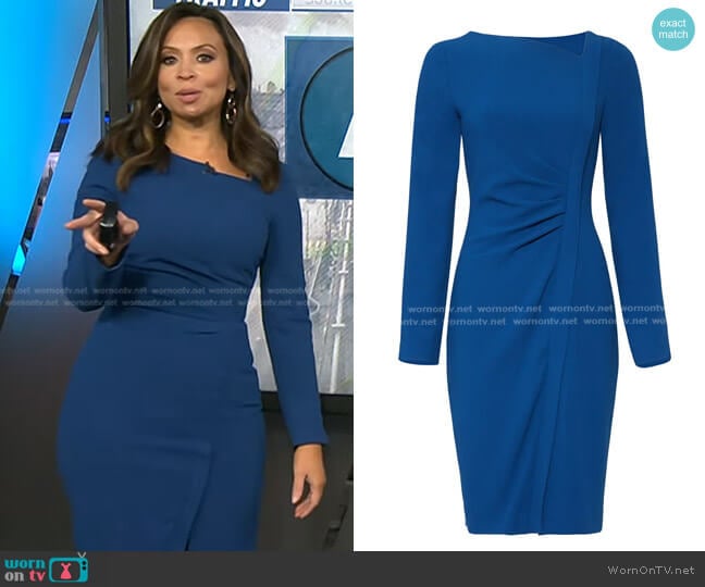 WornOnTV: Adelle’s blue asymmetric neck sheath dress on Today | Adelle ...