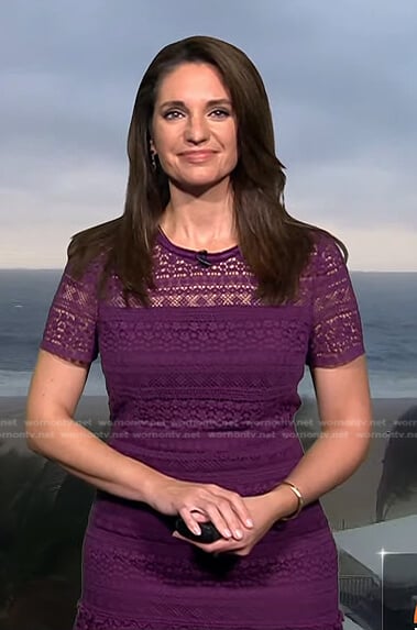 Maria’s purple lace dress on Today