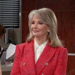 Marlena’s red tweed blazer on Days of our Lives