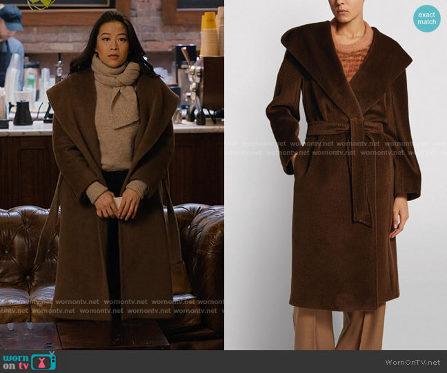 Max Mara Coat with Hood worn by Ingrid Yun (Arden Cho) on Partner Track