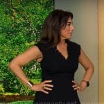 Michelle’s black v-neck tweed dress on CBS Saturday Morning