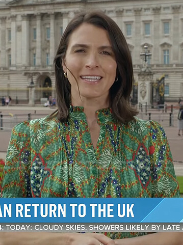 Molly’s green floral top on Today