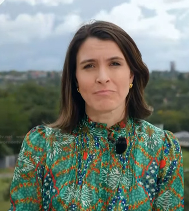 Molly's green floral top on Today