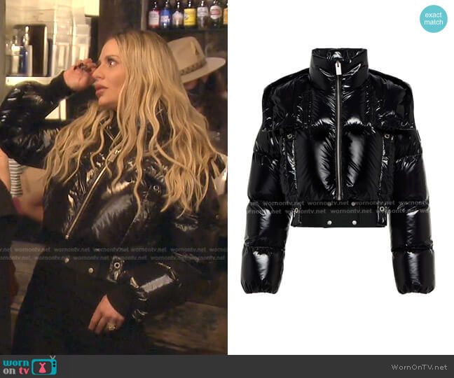 Moncler Alyx 9sm Llex Cropped Down jacket worn by Dorit Kemsley on The Real Housewives of Beverly Hills
