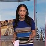 Morgan's blue striped dress on NBC News Daily