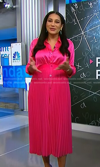 Morgan’s pink pleated skirt on NBC News Daily