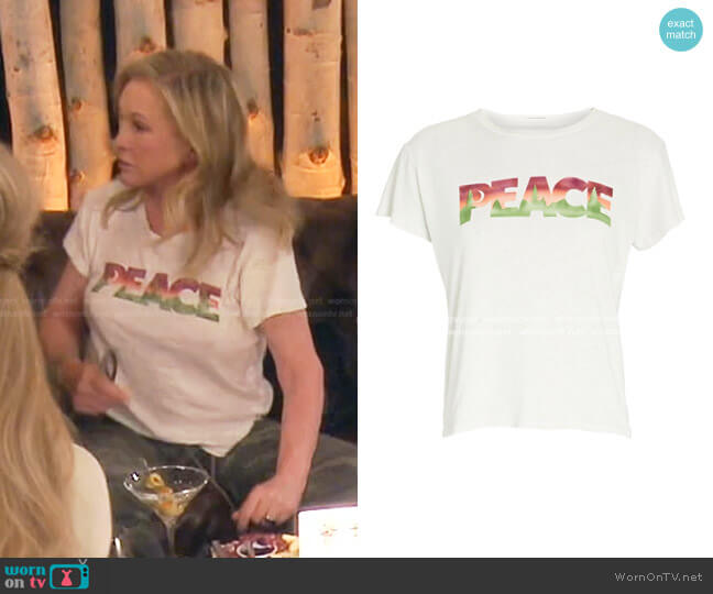 Mother The Sinful Cotton-Linen T-Shirt worn by Kathy Hilton on The Real Housewives of Beverly Hills